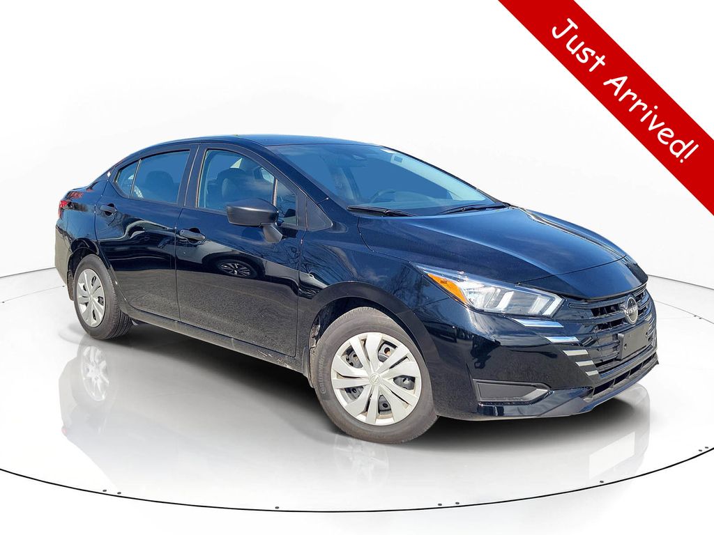 Super Black Metallic 2023 Nissan Versa S FWD Sedan Front-Wheel Drive Continuously Variable Transmission