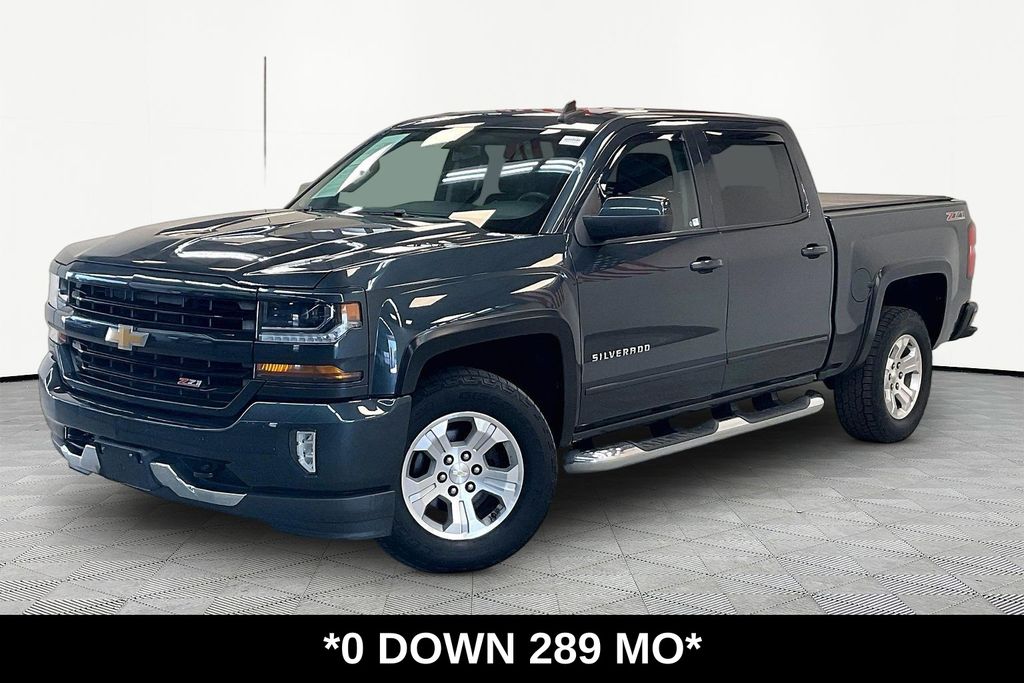 Gray (Graphite Metallic) 2017 Chevrolet Silverado 1500 LT Crew Cab 4WD Pickup Truck Four-Wheel Drive 6-Speed Automatic Overdrive