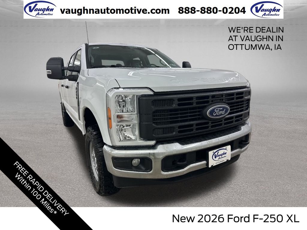 Oxford White 2026 Ford F-250 Super Duty XL Crew Cab 4WD Pickup Truck Four-Wheel Drive Automatic