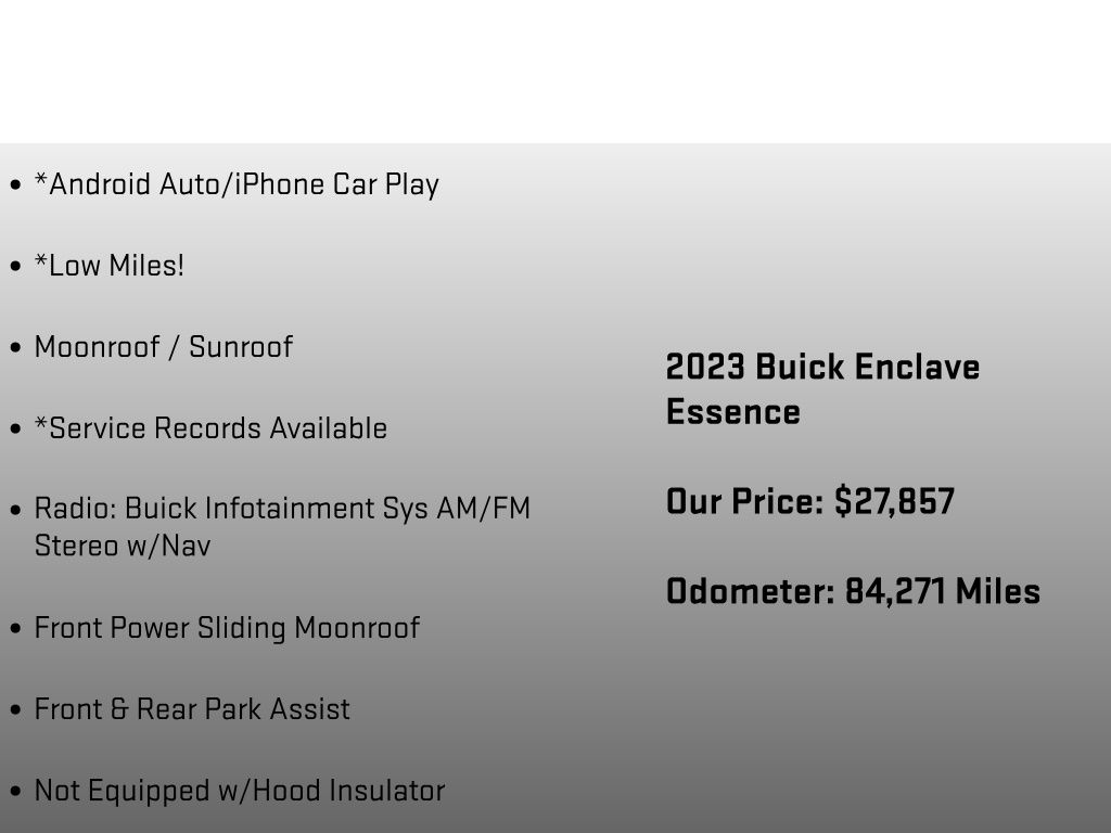 2023 Buick Enclave Essence White at Carlisle Cadillac Buick GMC