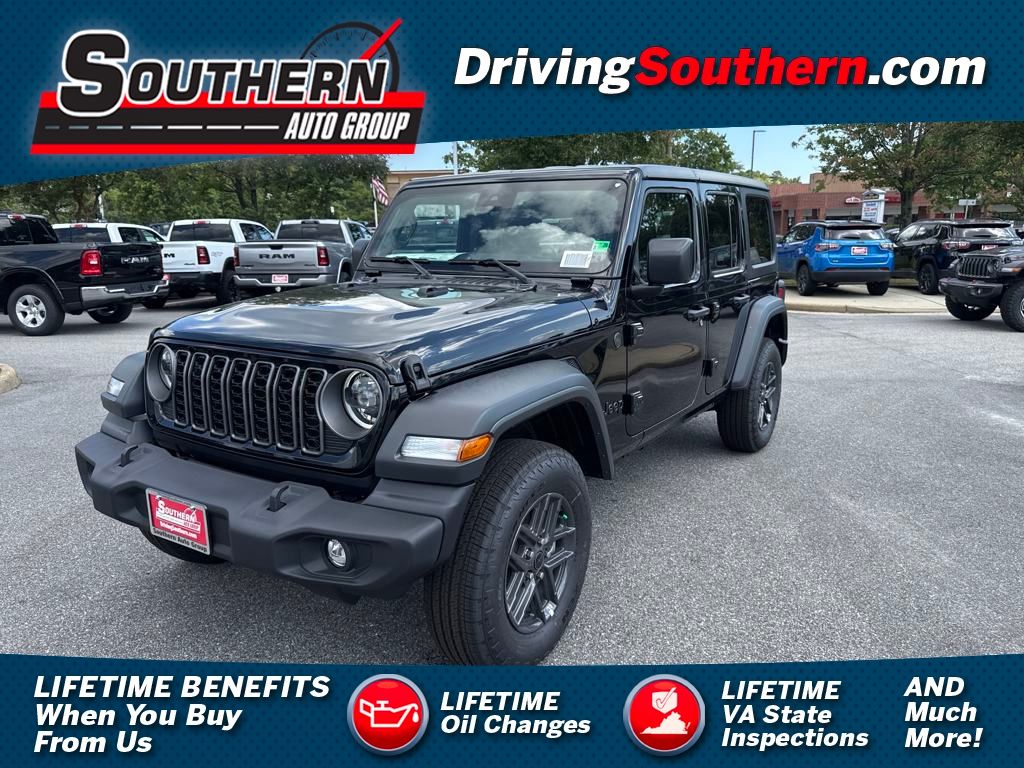 Black Clearcoat 2025 Jeep Wrangler SUV / Crossover Four-Wheel Drive 8-Speed Automatic