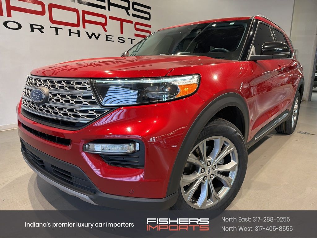 Red Metallic 2023 Ford Explorer SUV / Crossover All-Wheel Drive Automatic