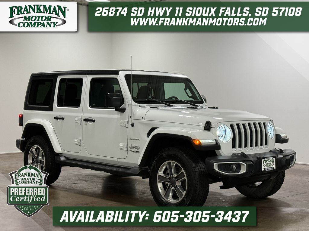 Bright White Clearcoat 2020 Jeep Wrangler Unlimited Sahara 4WD SUV / Crossover Four-Wheel Drive 8-Speed Automatic