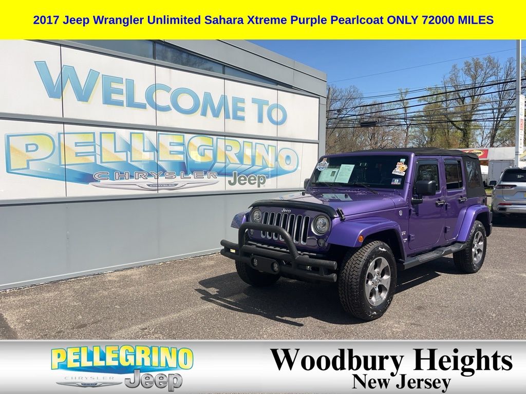 Xtreme Purple Pearlcoat 2017 Jeep Wrangler Unlimited Sahara 4WD SUV / Crossover Four-Wheel Drive 6-Speed Manual
