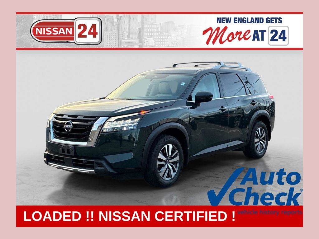Green Pearl 2023 Nissan Pathfinder SUV / Crossover All-Wheel Drive 9-Speed Automatic