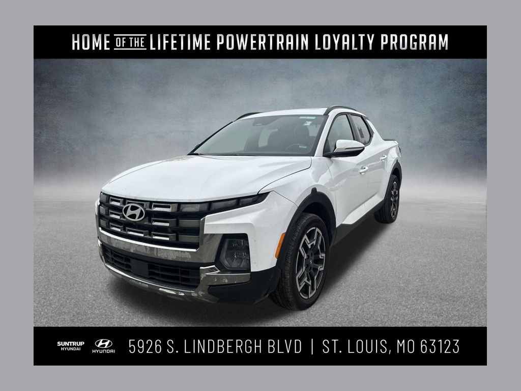 Atlas White 2025 Hyundai Santa Cruz Limited Crew Cab AWD Pickup Truck All-Wheel Drive Automatic