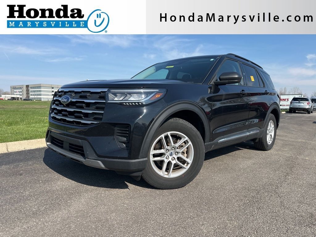 Agate Black Metallic 2025 Ford Explorer Active AWD SUV / Crossover All-Wheel Drive Automatic