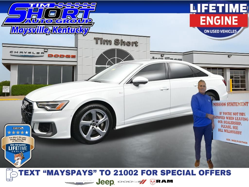 White 2024 Audi A6 Sedan All-Wheel Drive 7-Speed Automatic