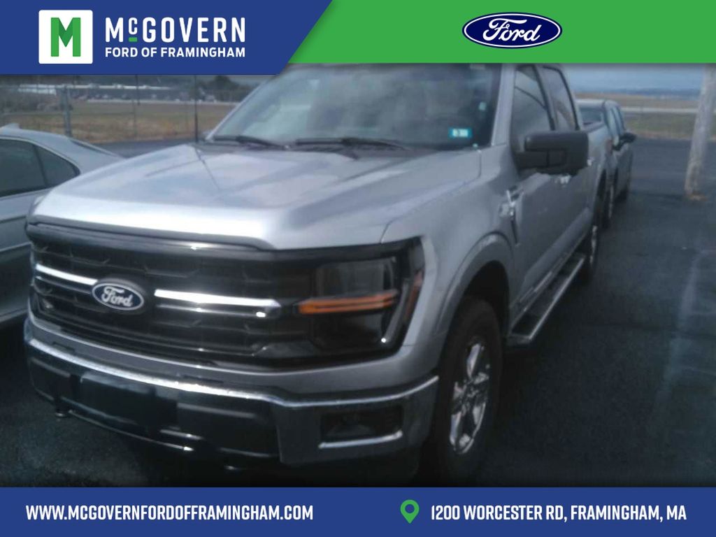 Silver 2024 Ford F-150 XLT SuperCrew 4WD Pickup Truck Four-Wheel Drive Automatic