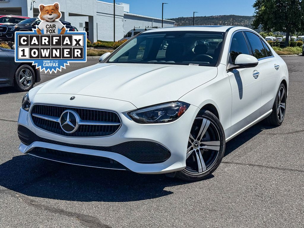 Polar White 2022 Mercedes-Benz C-Class Sedan Rear-Wheel Drive 9-Speed Automatic