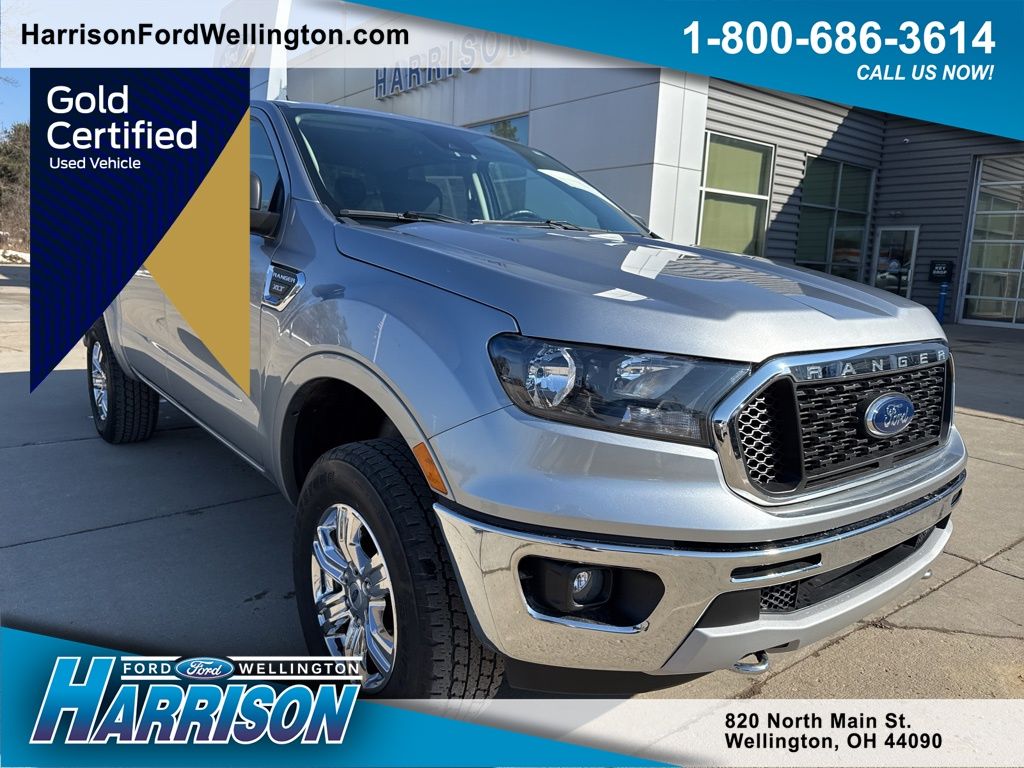 Iconic Silver Metallic 2023 Ford Ranger XLT SuperCrew 4WD Pickup Truck Four-Wheel Drive Automatic