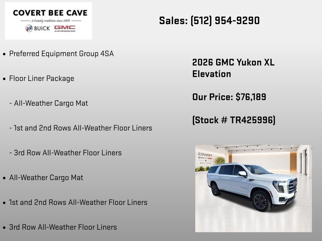 New 2026 White GMC Elevation image 7