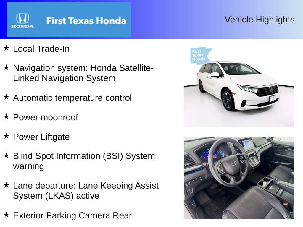 Used Car 2023 Honda Odyssey  Elite For Sale Under $40,000 In Austin, Texas
