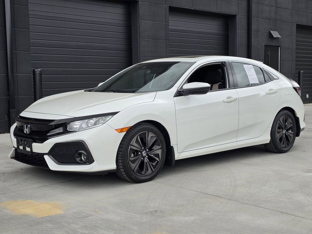White 2019 Honda Civic Hatchback EX FWD Hatchback Front-Wheel Drive Continuously Variable Transmission