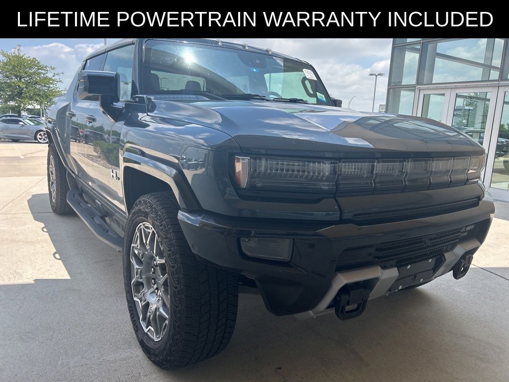 Gray (Graphite Blue Metallic) 2025 GMC Hummer EV Pickup 3X Crew Cab AWD Pickup Truck All-Wheel Drive 1-Speed Automatic