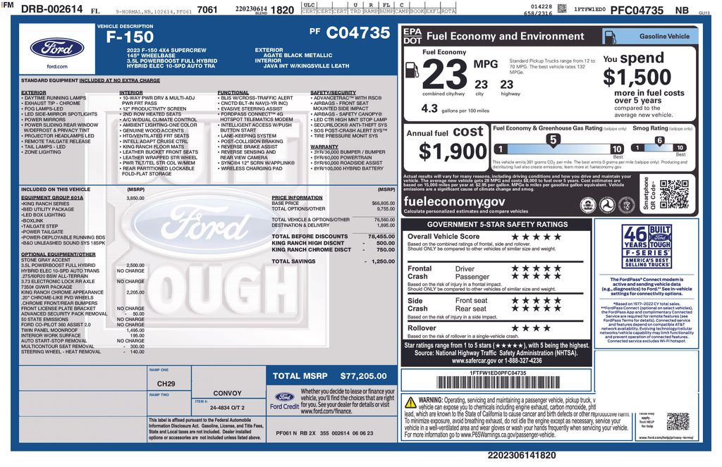 Certified Used 2023 Black Ford King Ranch image 7