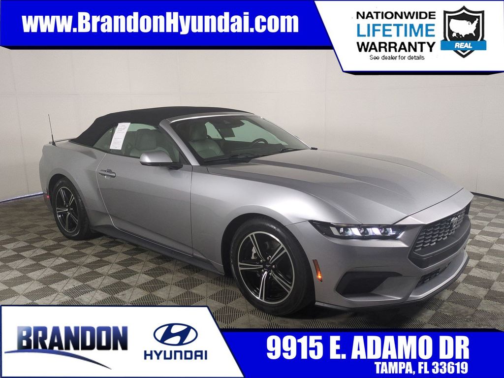 Silver Metallic 2024 Ford Mustang Convertible Rear-Wheel Drive Automatic