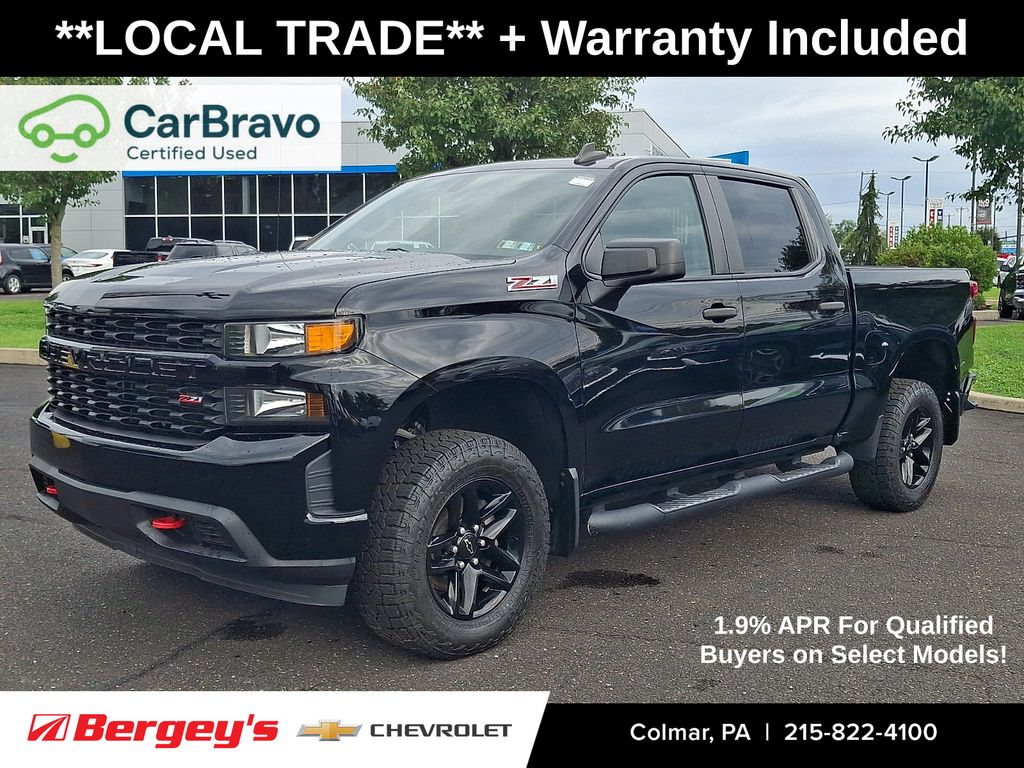 Black 2019 Chevrolet Silverado 1500 Pickup Truck Four-Wheel Drive 6-Speed Automatic Overdrive