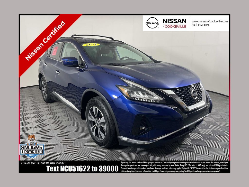 Deep Blue Pearl 2021 Nissan Murano SUV / Crossover Front-Wheel Drive Continuously Variable Transmission