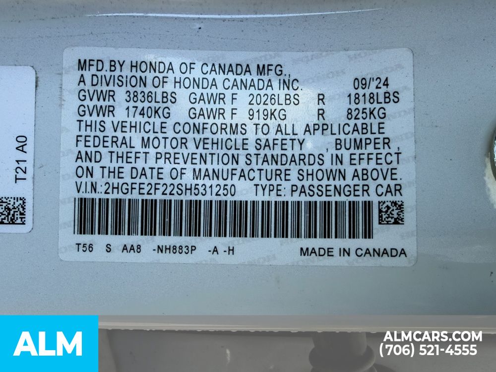 Used 2025 White Honda LX image 15