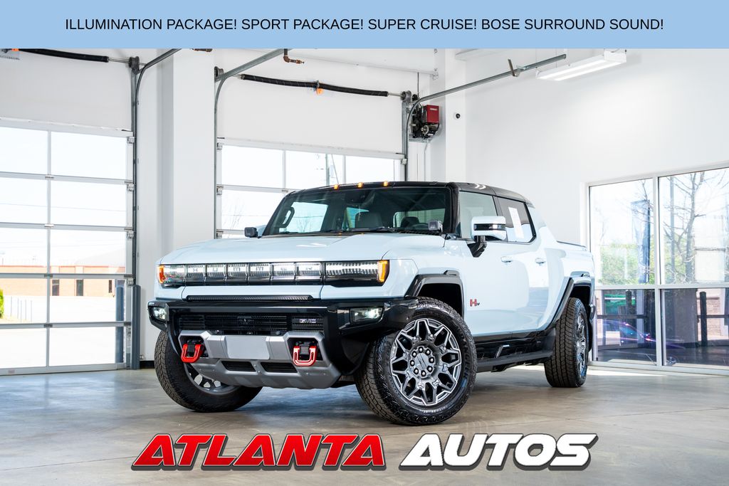 Tide Metallic (Ice Blue) 2024 GMC Hummer EV Pickup 3X Crew Cab AWD Pickup Truck All-Wheel Drive 1-Speed Automatic