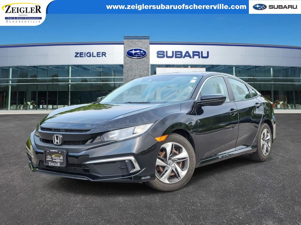 Crystal Black Pearl 2019 Honda Civic Sedan Front-Wheel Drive Continuously Variable Transmission