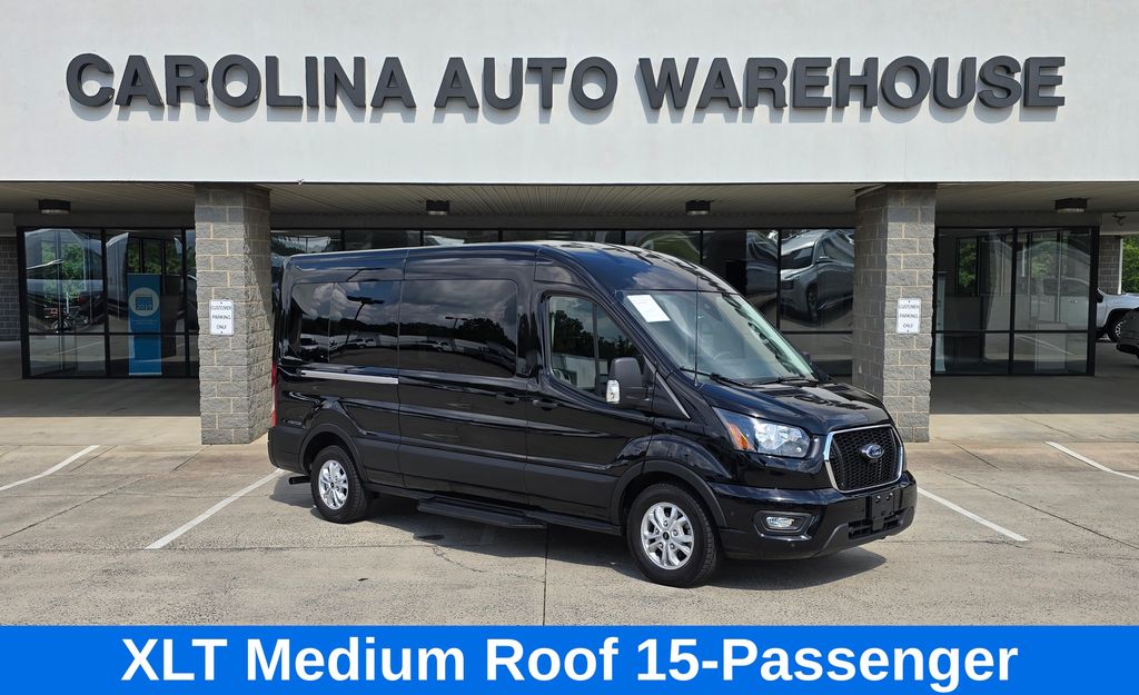 Black Metallic 2025 Ford Transit Passenger Van Rear-Wheel Drive