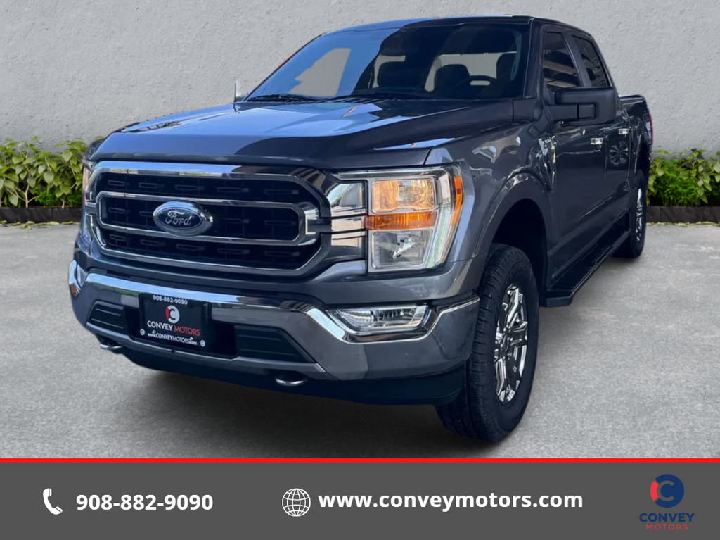 Gray 2021 Ford F-150 XLT SuperCrew 4WD Pickup Truck Four-Wheel Drive Automatic