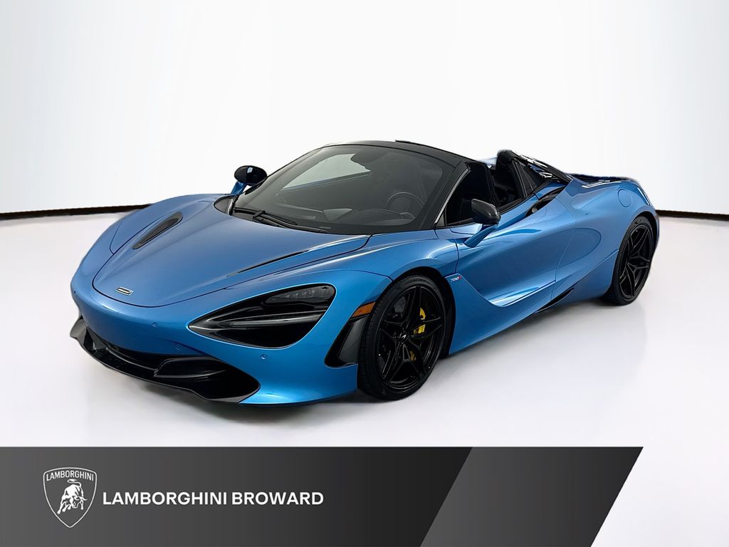 Blue Metallic 2020 McLaren 720S Performance Spider RWD Convertible Rear-Wheel Drive 7-Speed Automatic