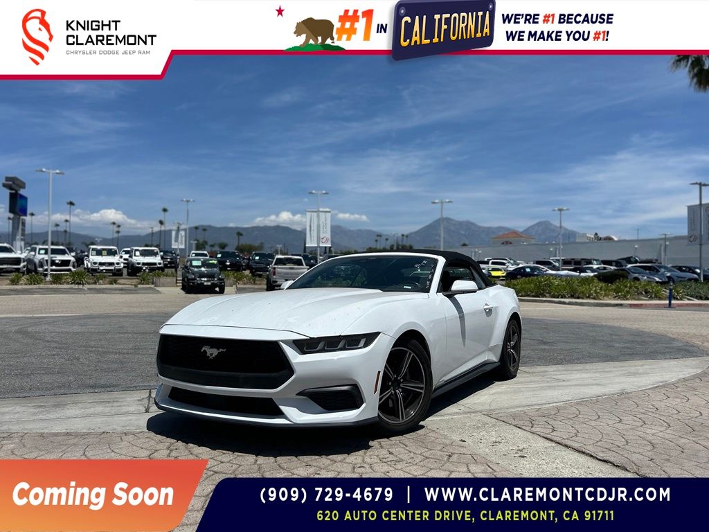 Oxford White 2024 Ford Mustang Convertible Rear-Wheel Drive Automatic