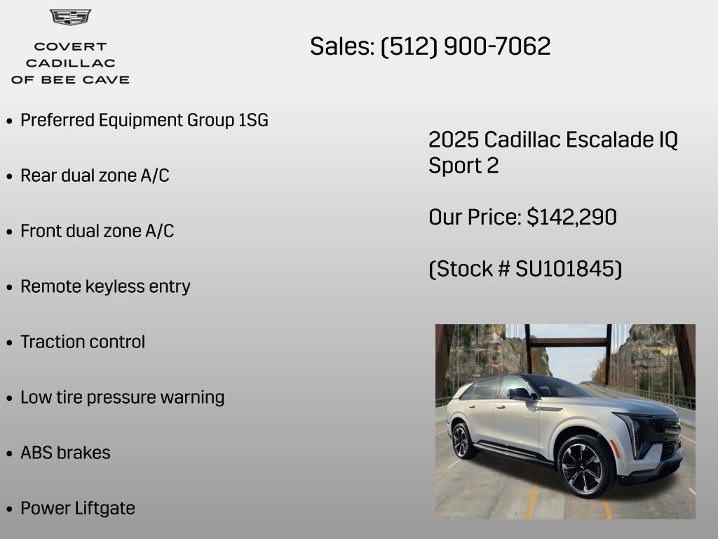 New Car 2025 Cadillac Escalade  Sport For Sale Under $150,000 In Austin, Texas