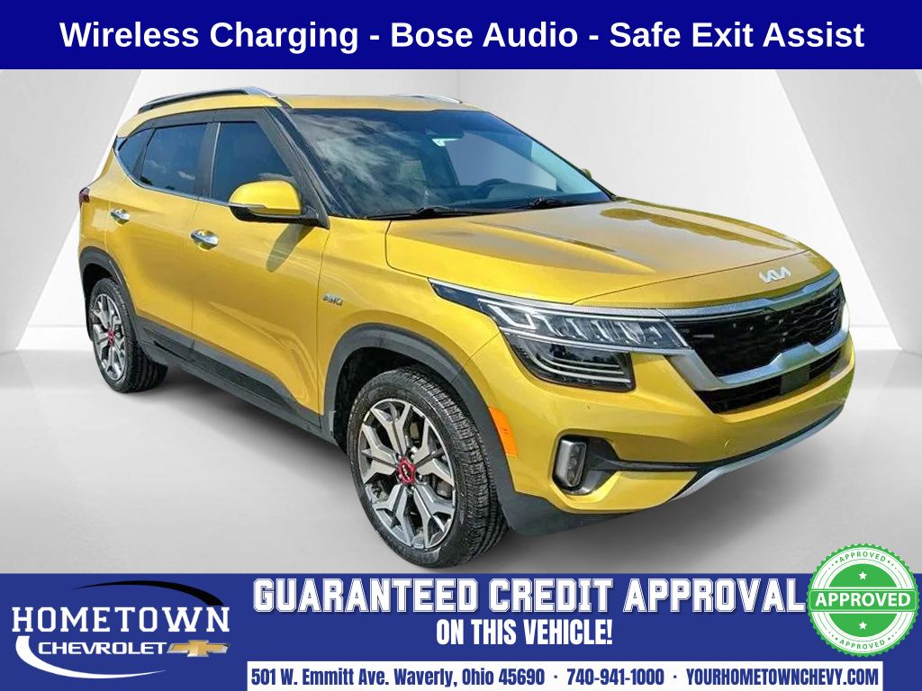 Starbright Yellow/Black Roof 2022 Kia Seltos SUV / Crossover All-Wheel Drive 7-Speed Automatic