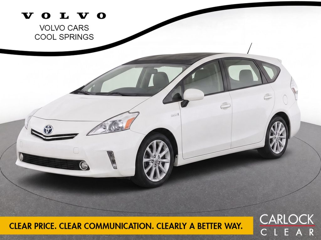 White (Blizzard Pearl) 2012 Toyota Prius v Wagon Front-Wheel Drive Continuously Variable Transmission