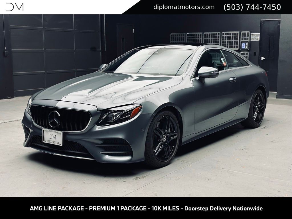 Gray Metallic 2019 Mercedes-Benz E-Class Coupe Rear-Wheel Drive 9-Speed Automatic