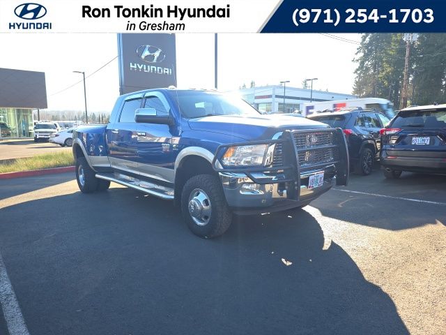 Deep Water Blue Pearlcoat 2010 Dodge RAM 3500 Laramie Mega Cab DRW 4WD Pickup Truck Four-Wheel Drive 6-Speed Automatic