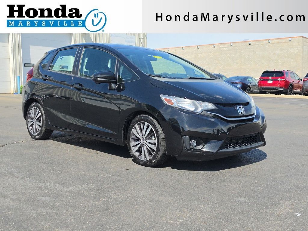 Crystal Black Pearl 2015 Honda Fit Hatchback Front-Wheel Drive Continuously Variable Transmission