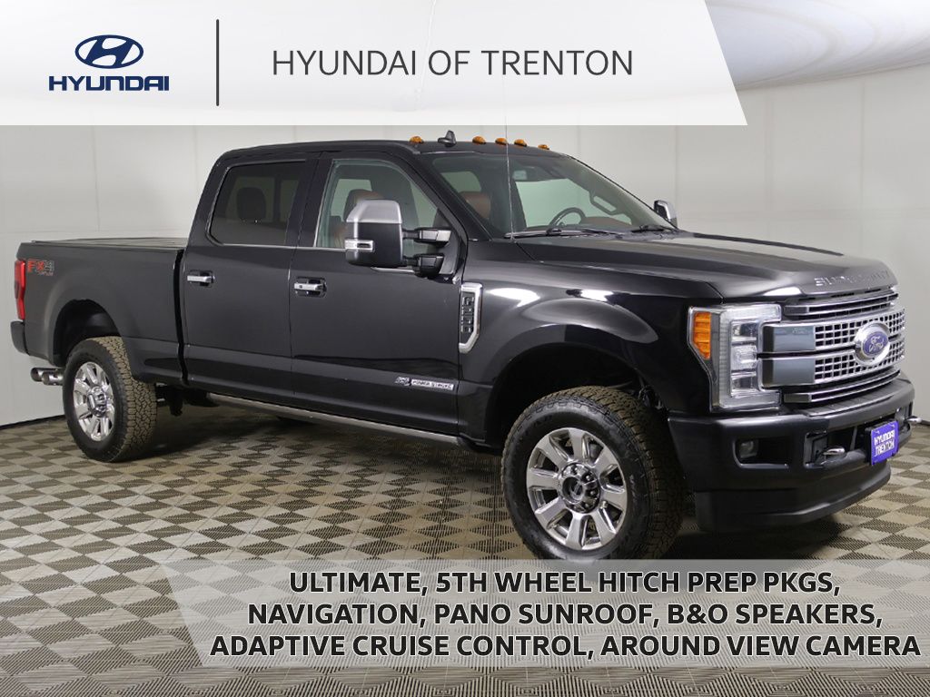 Black 2019 Ford F-250 Super Duty Platinum Crew Cab 4WD Pickup Truck Four-Wheel Drive 6-Speed Automatic