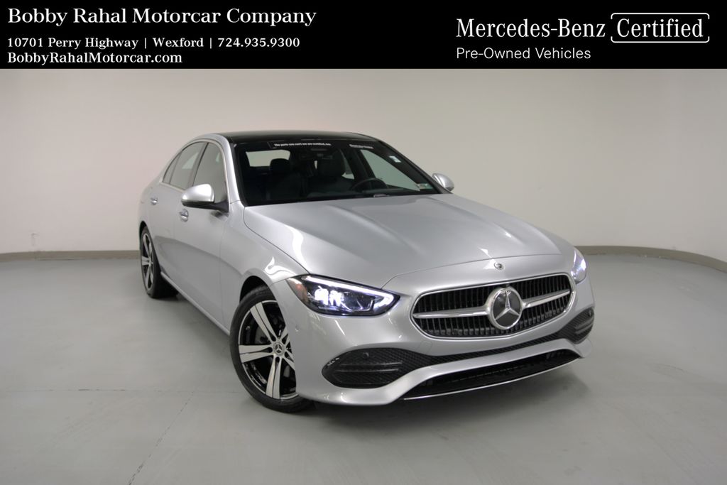 Cirrus Silver Metallic 2025 Mercedes-Benz C-Class C 300 4MATIC Sedan All-Wheel Drive 9-Speed Automatic