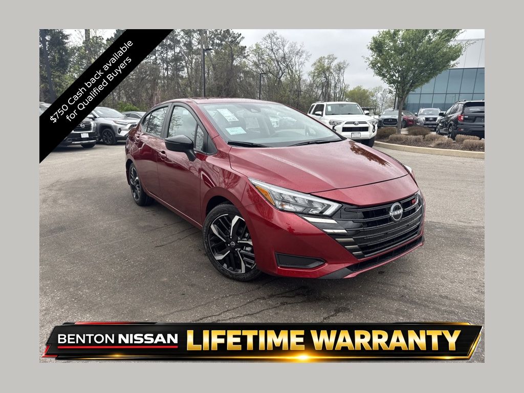 Red (Scarlet Ember Tintcoat) 2025 Nissan Versa SR FWD Sedan Front-Wheel Drive Continuously Variable Transmission