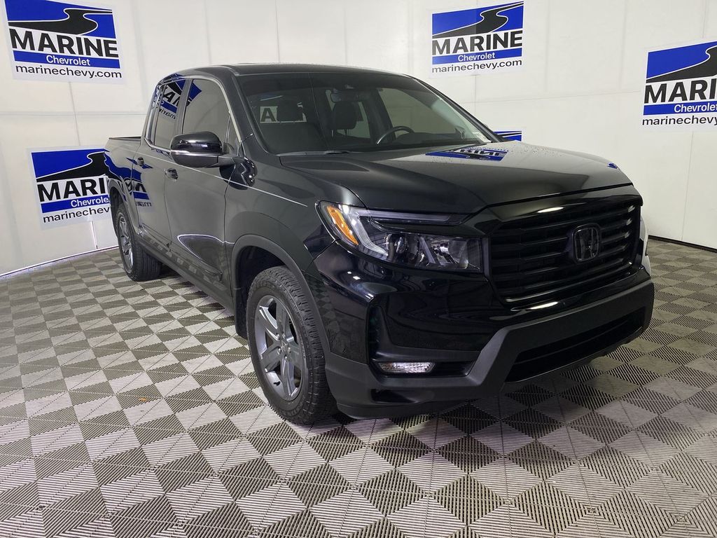 Crystal Black Pearl 2023 Honda Ridgeline RTL AWD Pickup Truck All-Wheel Drive 9-Speed Automatic