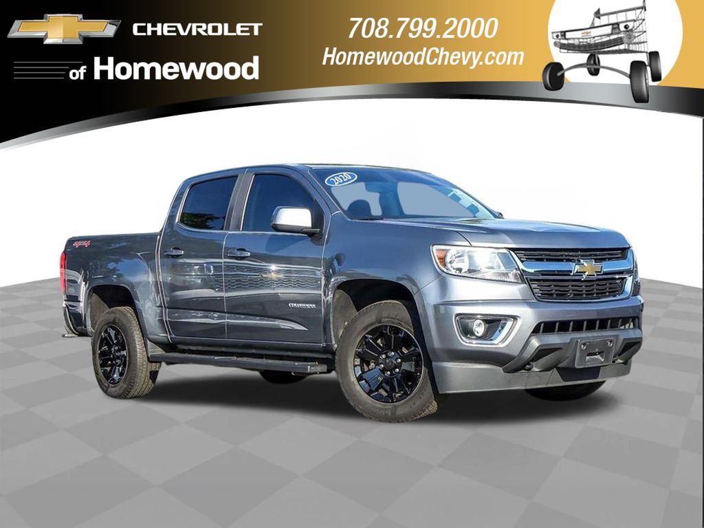 Gray (Satin Steel Metallic) 2020 Chevrolet Colorado Pickup Truck Four-Wheel Drive 8-Speed Automatic