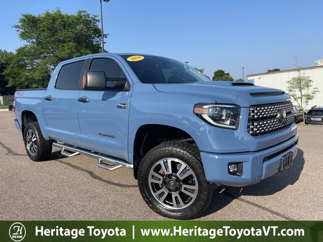 Blue 2020 Toyota Tundra Pickup Truck Four-Wheel Drive 6-Speed Automatic