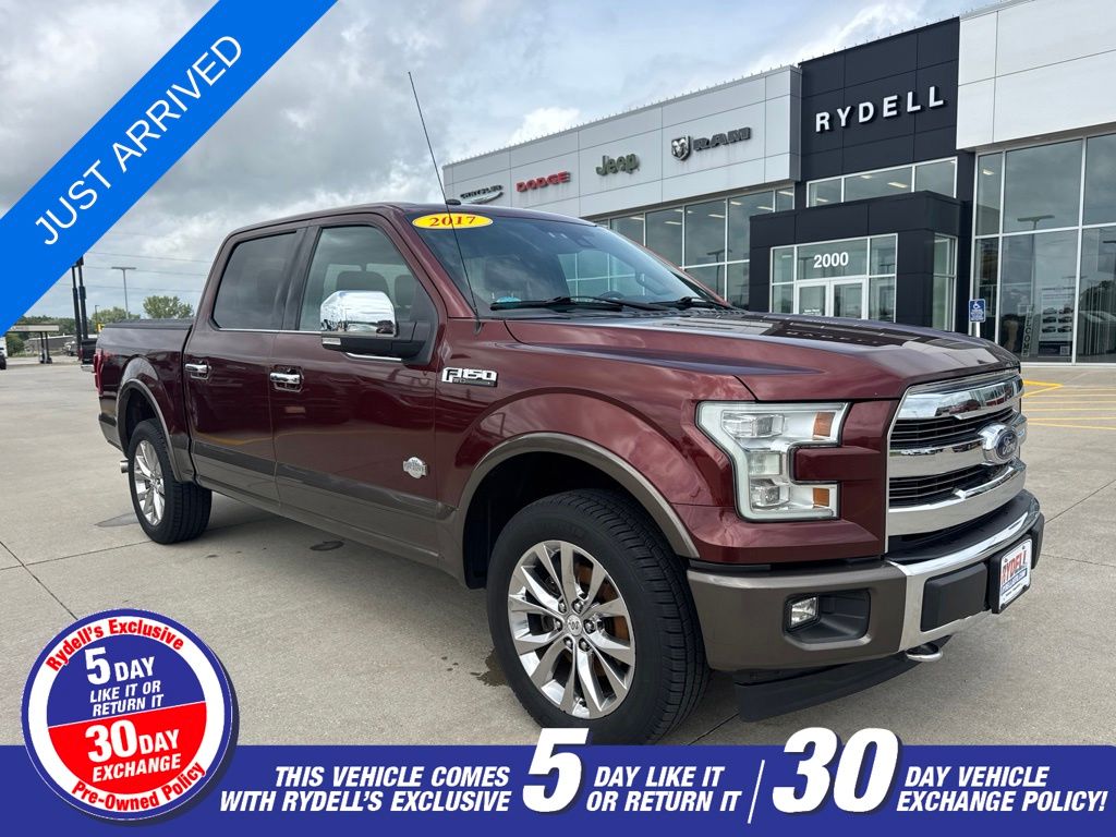 Gray 2017 Ford F-150 King Ranch SuperCrew 4WD Pickup Truck Four-Wheel Drive 6-Speed Automatic