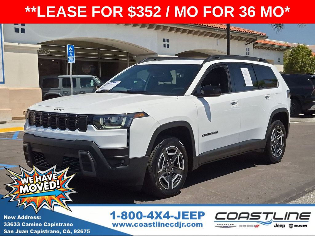 Bright White Clearcoat 2026 Jeep Cherokee SUV / Crossover Four-Wheel Drive Continuously Variable Transmission