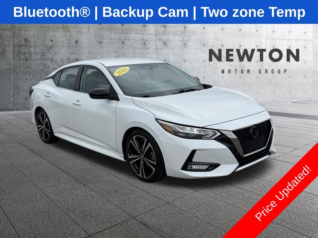 Aspen White 2021 Nissan Sentra Sedan Front-Wheel Drive Continuously Variable Transmission