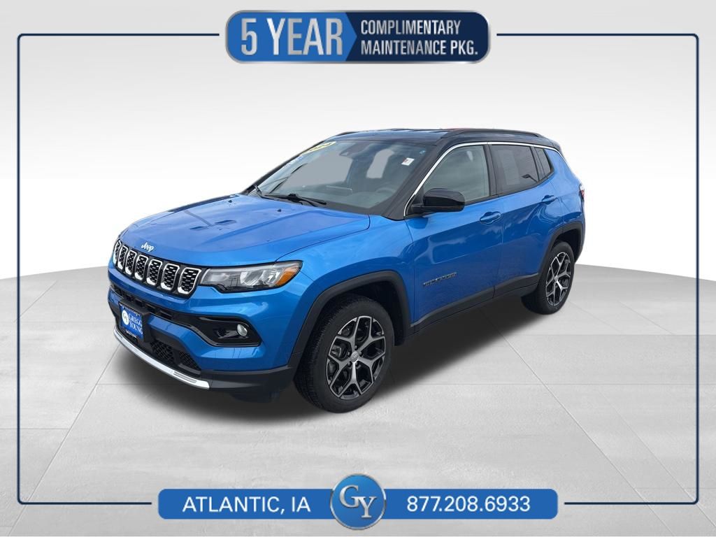Hydro Blue Pearlcoat 2024 Jeep Compass Limited 4WD SUV / Crossover Four-Wheel Drive 8-Speed Automatic