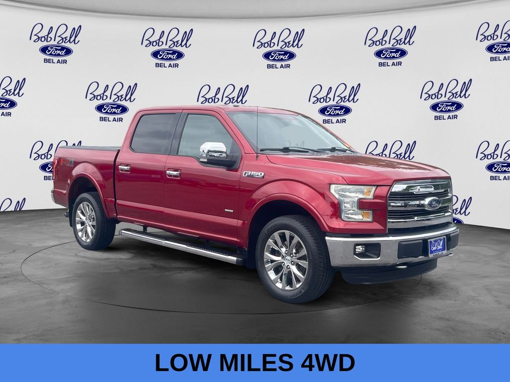 Ruby Red Metallic 2015 Ford F-150 Lariat SuperCrew 4WD Pickup Truck Four-Wheel Drive 6-Speed Automatic