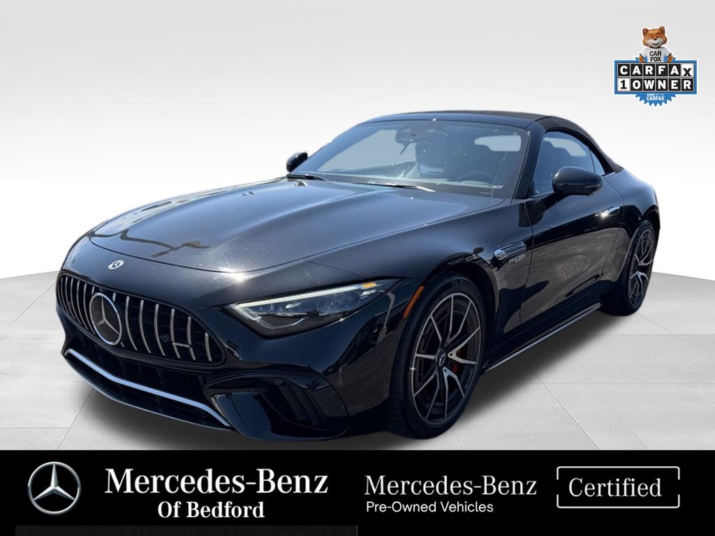 Obsidian Black Metallic 2022 Mercedes-Benz SL-Class Convertible All-Wheel Drive 9-Speed Automatic