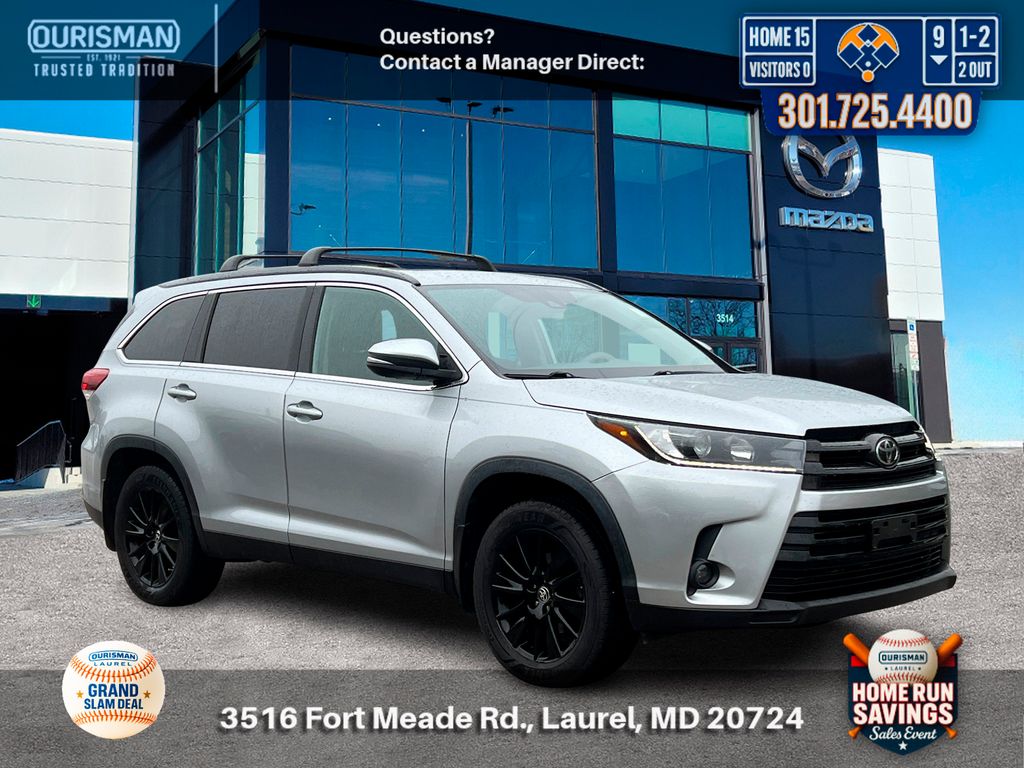 Celestial Silver Metallic 2019 Toyota Highlander SE AWD SUV / Crossover All-Wheel Drive 8-Speed Automatic