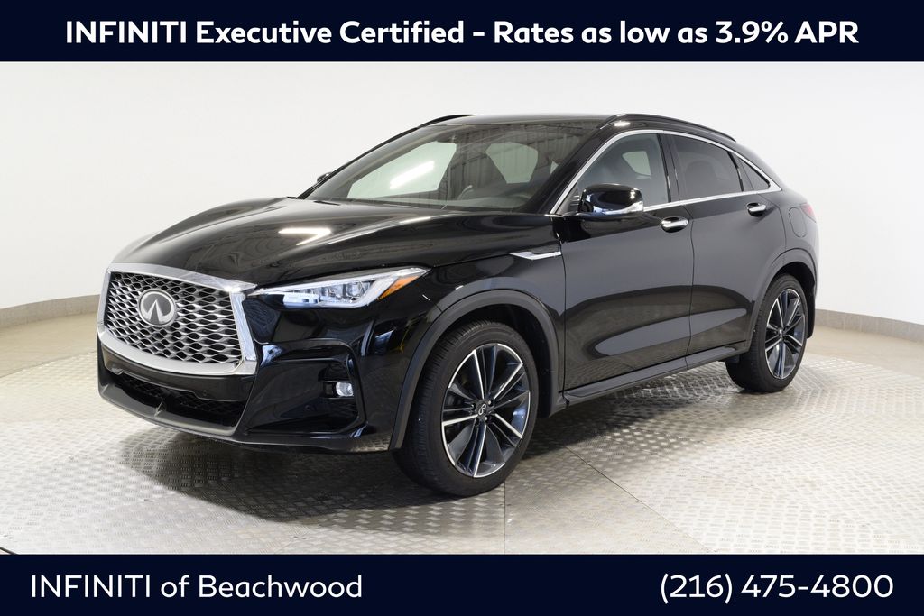 Black Obsidian 2025 INFINITI QX55 Essential AWD SUV / Crossover All-Wheel Drive Continuously Variable Transmission
